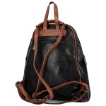 Trendy dámský koženkový kabelko-batůžek Lykos, černý