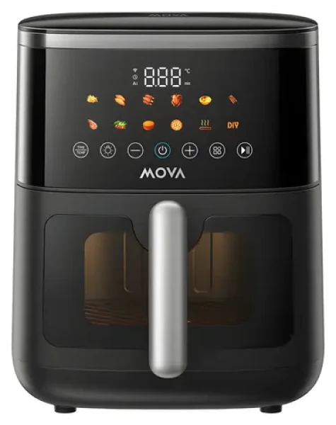 MOVA FD10 Pro Max černá / Horkovzdušná fritéza / 2000W / 6 l / 12 programů / Wi-Fi (FD10 Pro Max BL)