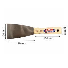 Špachtle ocel broušená YORK PROFI, 70 mm, dřevěná rukojeť