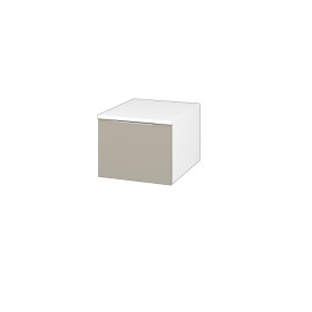 Dřevojas - Nízká skříňka DOS SNZ1 40 - N01 Bílá lesk / Úchytka T05 / M05 Béžová mat 281670F