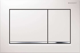 GEBERIT - Omega20 Ovládací tlačítko splachování, bílá/lesklý chrom 115.080.KJ.1