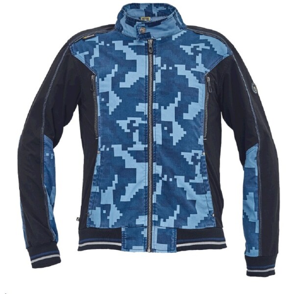 Pracovní bunda na zip NEURUM CAMOUFLAGE navy-černá bez kapuce stojáček 60 navy-černá