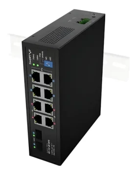 Lanberg ILGE-8P-2S-120 / Switch / 8x Gigabit / 4x PoE BT / 4x PoE AT / 2x SFP / DIN rail / 120W (ILGE-8P-2S-120)