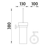 Nimco Keira chrom toaletní wc kartáč KE 22094W-26 KE 22094W-26