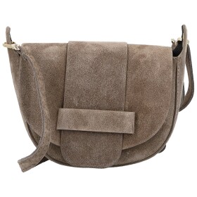 Stylová dámská kožená crossbody kabelka Chiara Weia, taupe