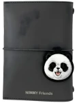 Nimmy Big Eyed Pet 2.0 Panda černá / Zápisník s perem / Umělá kůže a textil (N-XDY-SZB-06A-D)
