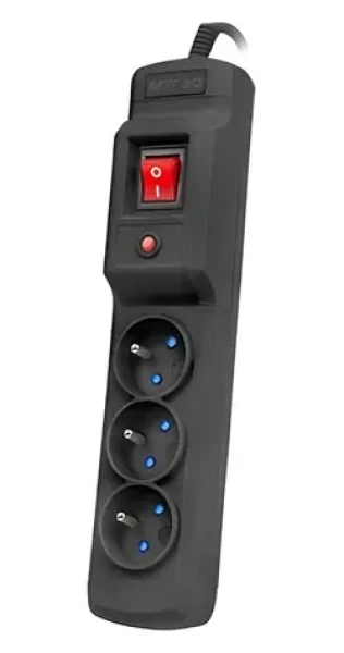 Armac Multi M3 černá / Přepěťová ochrana / 3 zásuvky / 3 m kabel / 2500 W (M3/30/CZ)