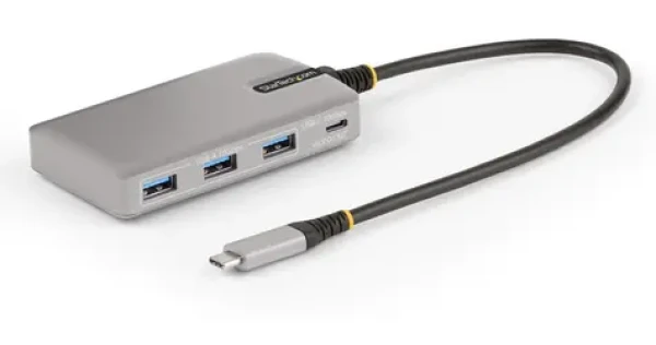 StarTech USB-C Hub 4 porty stříbrná / 3x USB-A + 1x USB-C / 10 Gbps / pro notebooky (HB31C3A1CDPPD3)