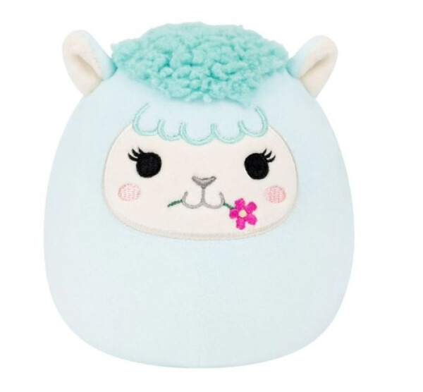 Squishmallows Tyrkysová lama s květinou- Lorna