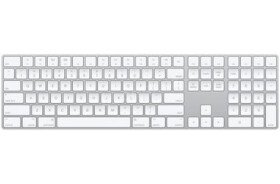 Apple Magic Keyboard s numerickou klávesnicí bílá / bezdrátová klávesnice / Bluetooth / USB s Lightning konektorem / CZ (MQ052CZ/A)