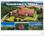 Kalendář 2025 nástěnný: Panoramata Česka, 48 33 cm