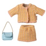 Maileg Kostýmek s kabelkou pro myšku Maileg Mum Mouse, žlutá barva, textil