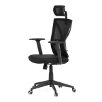 Kancelářská židle, houpací mechanismus, černá síťovina, KA-Q851 BK