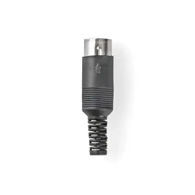 Nedis DIN konektor černá / Audio konektor / Zástrčka / Twist-on / Poniklovaný / 6,0 mm / 25 ks (CAVC20903BK)