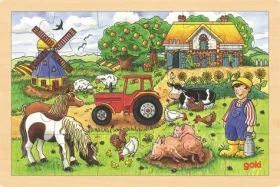 GOKI Dřevěné puzzle Farma pana Millera