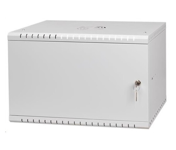 LEXI-Net 19" nástěnný rozvaděč Basic 6U 520x350, plechové dveře, bez zad, rozložený, šedý EDF_1232550