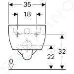 GEBERIT - iCon xs Závěsné WC, 350x490 mm, s KeraTect, bílá 204030600