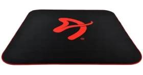 AROZZI Zona Quattro Black Red / ochranná podložka na podlahu / 116 x 116 cm / černá s červeným logem (AZ-ZONA-QTRO-BKRD)