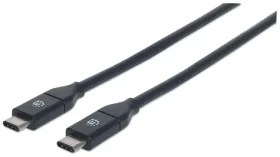 Manhattan USB-C černá / Kabel / 1 m / USB 3.2 Gen 2 (10 Gbit/s) / 3 A (353526)