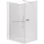 CERANO Sprchová zástěna Walk-in Onyx Cube L/P - 8 mm + polička/držák na ručníky - hranatá vzpěra - chrom, transparentní sklo - 60x200 cm