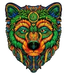 PUZZLER Dřevěné puzzle Moudrý medvěd