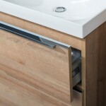 Mereo Mailo, koupelnová skříňka s keramickým umyvadlem 121 cm, dub Riviera, chrom madlo CN523