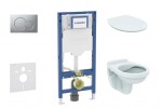 GEBERIT - Duofix Set předstěnové instalace, klozetu Alpha a sedátka softclose, tlačítko Sigma01, matný chrom SANI11CD2102