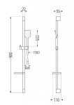 MEXEN/S - Zero SET umyvadlová + sprchová baterie s příslušenstvím DS62, černá 71114DS62-70