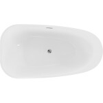 MEXEN/S - Giada volně stojící vana 170 x 90, bílá lesk, sifon a přepad chrom 52741709000-01