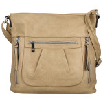 Stylová dámská koženková crossbody kabelka Minja, béžová