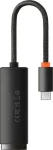 Baseus WKQX000301 Lite Series Síťový adaptér USB-C (M) - RJ45 (F) černá / 1000Mbps (WKQX000301)