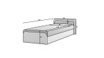 Postel Parys 90 - Bílá + Alova 4 Barva korpusu: Bílá, látka: Alova 4, Varianty: Levá - úložný prostor