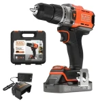 BlackDecker BCD383D1XK oranžovo-černá / Aku příklepová vrtačka / 18V / Li-ion 2.0Ah / 45 Nm / kufr (BCD383D1XK-QW)