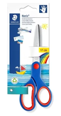 STAEDTLER Nůžky Noris modro-červená / Školní nůžky / 17 cm / nerezová ocel / obouruční (965 17 NBK)