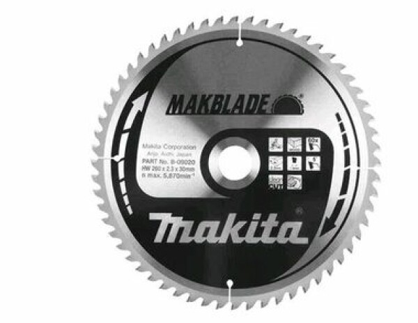 Makita B-09020 pilový kotouč 260 x 30 mm 60z