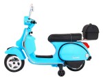 Mamido Dětský elektrický skútr Vespa modrý