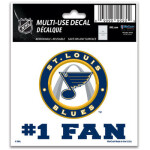 Samolepka St. Louis Blues NHL #1 Fan 8x8 cm% 1 ks