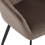 Jídelní židle, hnědá, sametová látka, DCH-425 BR4