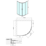 POLYSAN - EASY čtvrtkruhová sprchová zástěna 900x900, L/R, čiré sklo EL2615