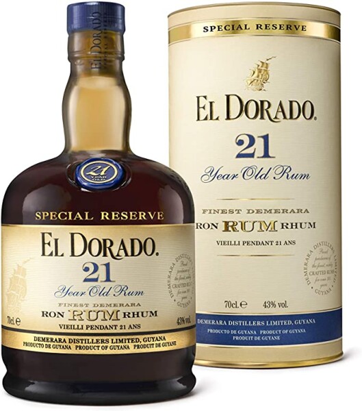 El Dorado Finest Demerara SPECIAL RESERVE Rum 21y 43% 0,7 l (tuba)