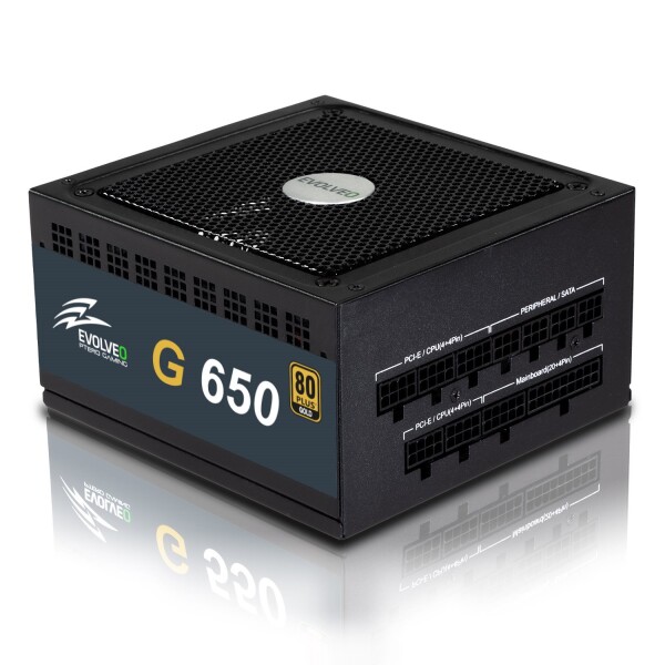 EVOLVEO G650 zdroj 650W / eff 90% / 80+ GOLD / aPFC / modulární / retail (E-G650R)