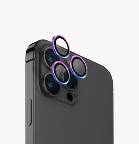 Uniq Optix hliníkové ochranné sklo na čočku fotoaparátu pro Appple iPhone 15 Pro Iridescent (8886463686195)