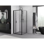MEXEN/S - Exo sprchový kout skládací dveře 95 x 95, transparent, černá 816-095-095-70-00