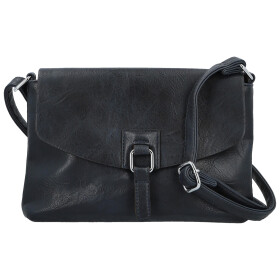 Trendy dámská koženková crossbody kabelka Derika, tmavě modrá