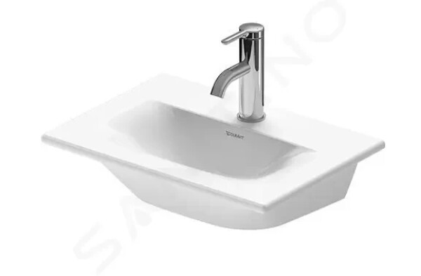 DURAVIT - Viu Umývátko 450x320 mm, bez přepadu, s otvorem pro baterii, bílá 0733450041