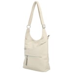 Moderní dámská koženková crossbody kabelka Sylvie, krémová