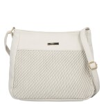 Trendy dámská koženková crossbody kabelka Pita, béžová