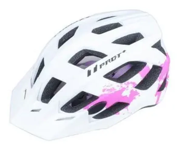 PRO-T PLUS Cyklistická přilba Soria bílo-růžová / In-mold / M (55-58 cm) (T03015-239518)