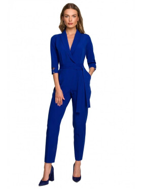 Dámský overal se šálovým límcem královská modř - Stylove XXL