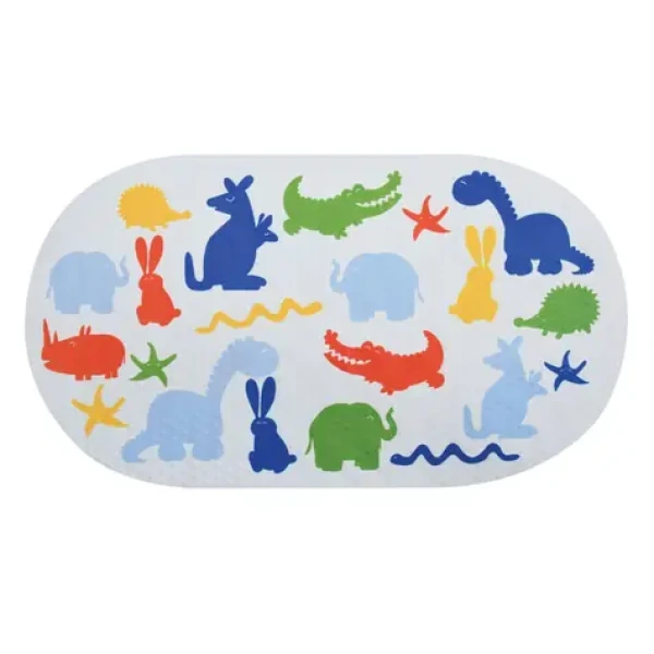 MSV ZOO dětská protiskluzová podložka barevná / PVC a polyester / 69 x 39 cm
